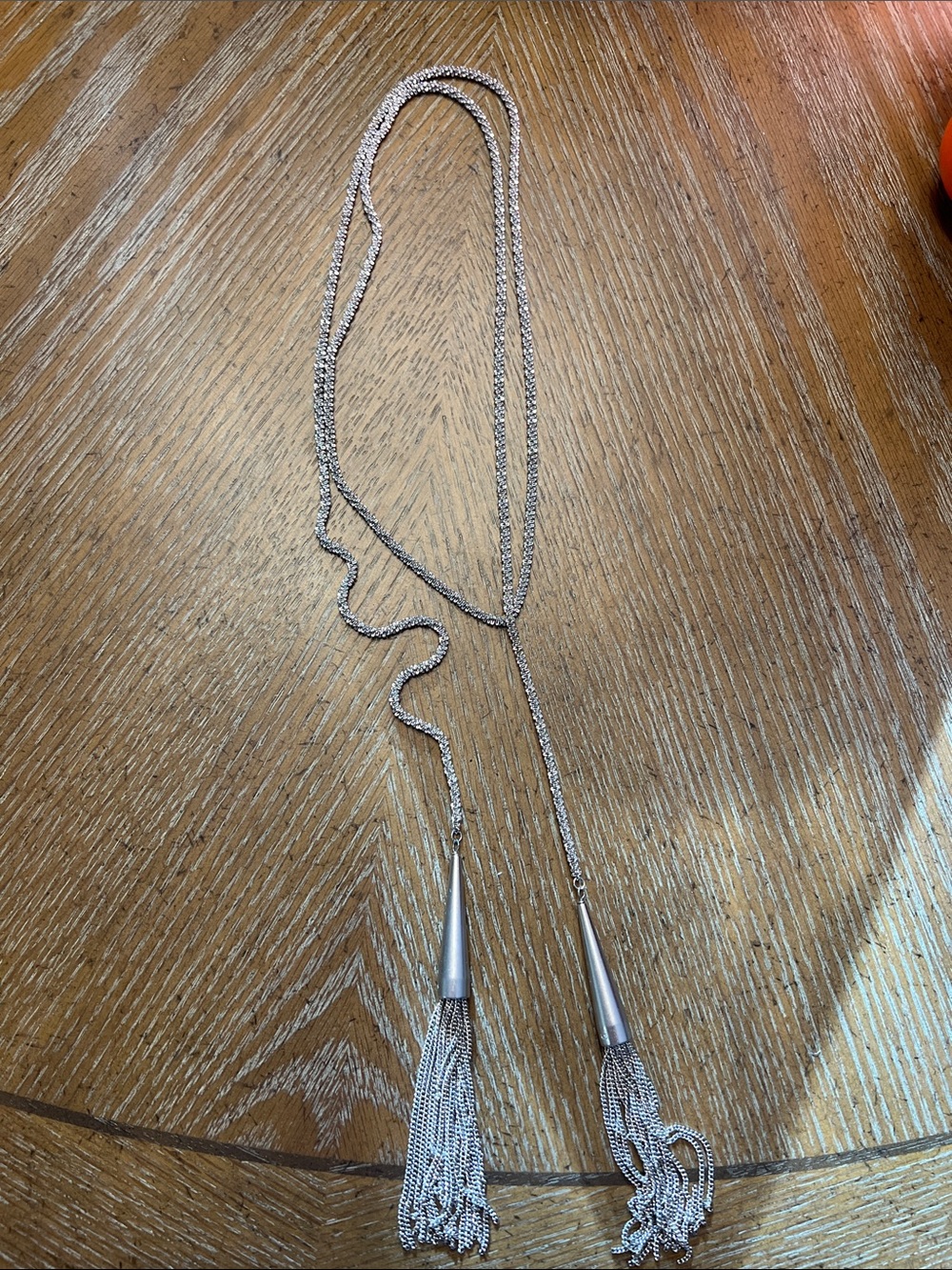 Kendra Scott Silver Tassel Lariat Necklace